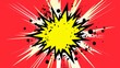 Yellow Comic Boom Explosion Cloud Artwork for a Colorful Pop art. Visual Dynamism. Old fashioned comic book icon for punch word