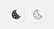 © Connect - Cookie icon. Bite biscuit symbol. Snack signs. Cookies file symbols. Dessert icons. Food progress. Vector isolated sign.