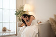 © tonefotografia - Sad and worried bride crying and arguing with groom in wedding day