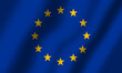 Powiewająca Flaga Unii Europejskiej