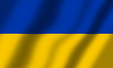 Fototapeta  - Powiewająca Flaga Ukrainy 3D