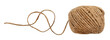 A ball of scourge rope on a white background. Thread isolate. Jute rope