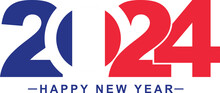 New Year 2024 France Flag Symbol, 2024 Happy New Year France Logo Text Design FR, It Can Use The Calendar, T Shirt Design, Wish Card, Poster, Banner, Print And Digital Media, 2024 Vector