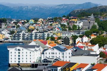 Sticker - General view of Nordlandet - an island in Kristiansund, Norway