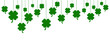Clover line art style for st Patrick’s day vector with transparent background
