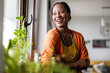© pikselstock - Portrait of a smiling mature woman standing in her apartment