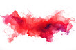 Red paint spatter on transparent background.