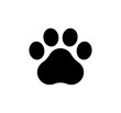Paw icon. Cat paw icon. Zoo, vet logo element. Paw print vector symbol.