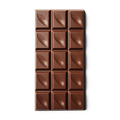 Wall Mural - A big yummy chocolate bar isolated on transparent background. Generative AI