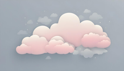 Wall Mural - abstract blue and pink cloud background
