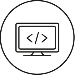 Web design coding vector icon (black)