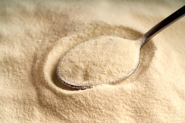 Wall Mural - Collagen powder on a spoon