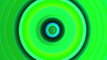 Wall Mural - flying through colorful pulsing abstract glowing circle. speed, loop able background