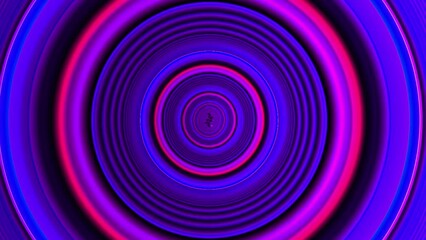 Canvas Print - Flying through colorful pulsing abstract glowing circle. Speed, loop able background