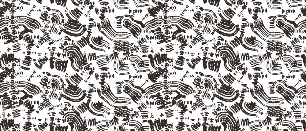 Seamless abstract textured pattern. Simple background black and white ...