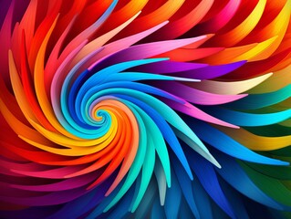 Wall Mural - vibrant spiral lines: colorful abstract background pattern for creative projects
