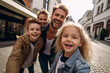 © Chebix - family with children on the streets of the city