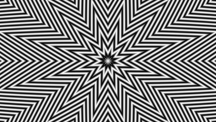 Fototapete - Monochrome Pulsing fiery flower. Optical illusion of movement.