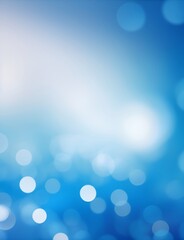 Blue bokeh background template. AI generated illustration