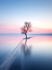 Wall Mural - tree on the lake