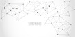 Abstract technology Network nodes, digital connection background with polygonal shapes on white Vector. science technology, data structure, connected points, web.
