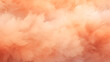 Peach fuzz background with peachy clouds creating abstract and tranquil dreamscape. Cloud texture in pastel tones, expression of calm. Delicate waves of fluffy clouds, painted in gentle peach palette