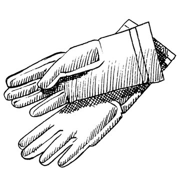 Gloves drawing sketch