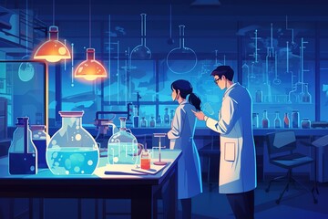 professional health care researchers working in life of medical science laboratory, technology of medicine chemistry lap experiment for hospital 