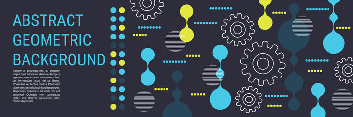 Wall Mural - digital technology vector concept illustration. abstract geometric style background. design for bann