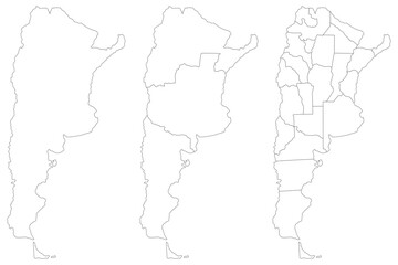  Argentina map. Map of Argentina in set