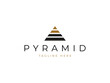 minimal pyramid with star logo design