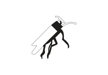 African Sugarcane Borer minimal style icon illustration design