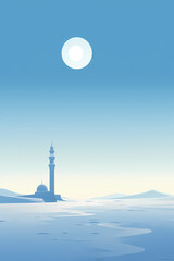 Wall Mural - Mosque Minimalist Illustration 