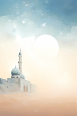 Wall Mural - Mosque Minimalist Illustration 