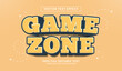 Design editable text effect, game zone 3d cartoon vector illustration