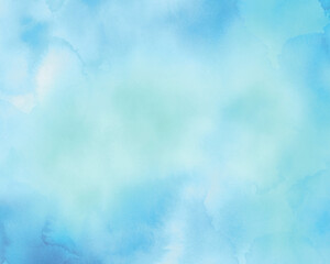 Watercolor background, blue digital backdrop, abstract paper.