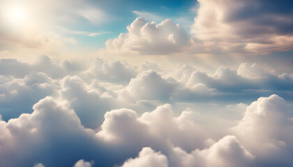 blue sky with clouds in the heaven.