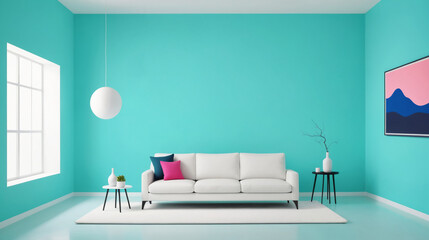 Creative Space Design with High Saturation Contrast Colors