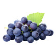 Bunch of ripe grapes isolated on transparent background