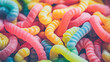 sour candy worms background