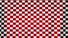Red Checker Cloth Blows In The Wind On Alpha Channel