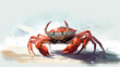 Red Sea Crab isolated on white background, Scylla serrata or Serrated mud crab on white