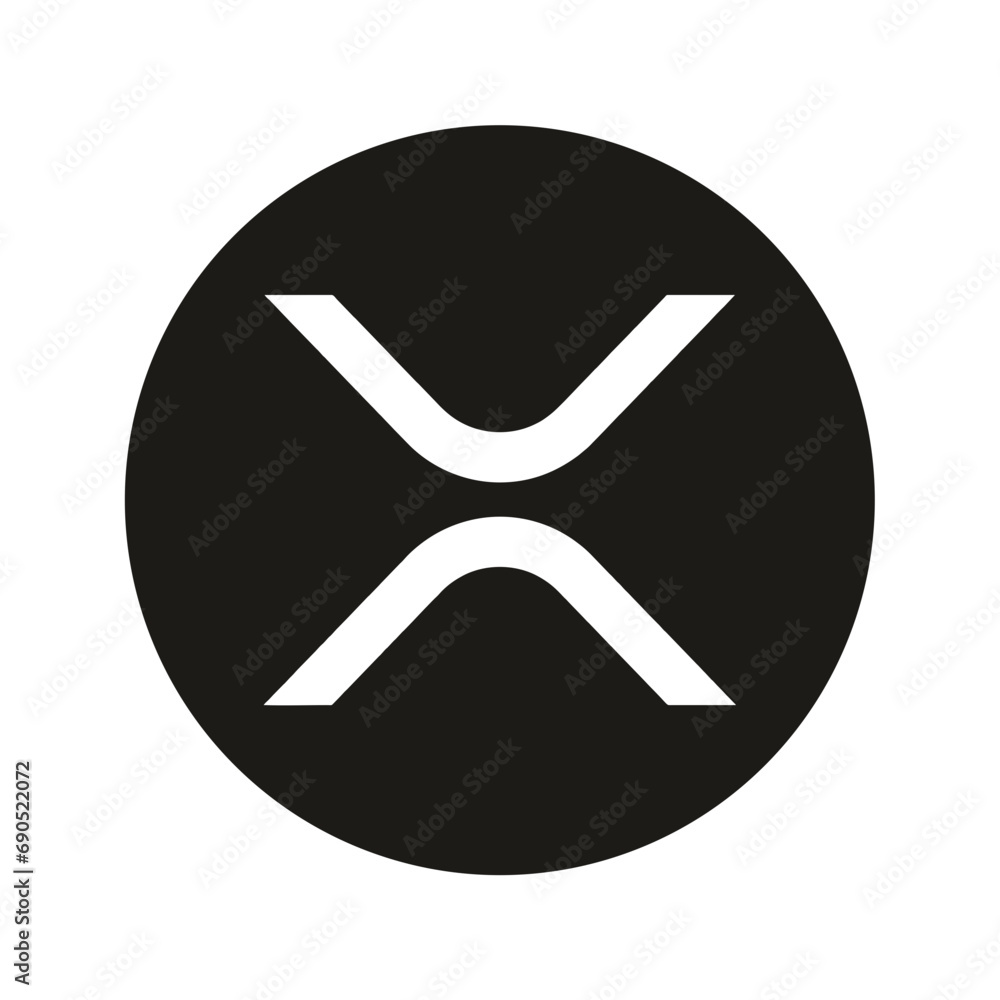 XRP crypto Token Coin blockchain symbol logo icon pictogram 素材庫向量圖| Adobe  Stock