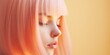canvas print picture - Close-up of a girls peach fuzz hair