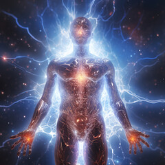 Wall Mural - Awakening the Spirit: Humanity's Connection to the Universe