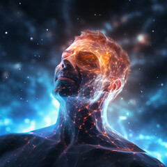 Wall Mural - Awakening the Spirit: Humanity's Connection to the Universe