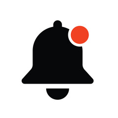 Wall Mural - Notification bell with red icon