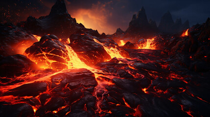 Poster - lava on iceland