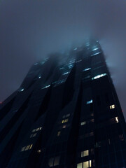 Wall Mural - high building , misty night 