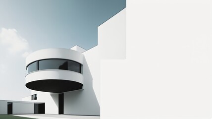 Canvas Print - Bauhaus style minimalist modern architecture